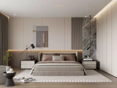 Modern Bedroom 3D Model 3D model