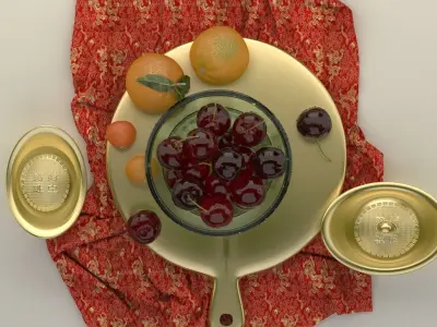 Chinese Gold Ingot  3D model