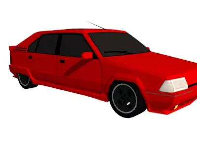 CITROEN BX 19  GTI 16 SOUPAPES 1993 Low-poly 3D model