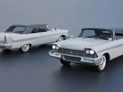Plymouth Belvedere Convertible 1958 3D print model