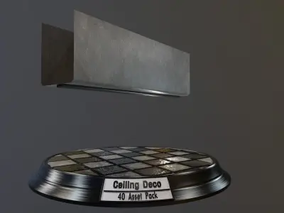 Ceiling Deco Pack Low-poly 3D model