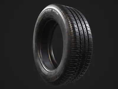 Tire for wheels Low-poly 3D model