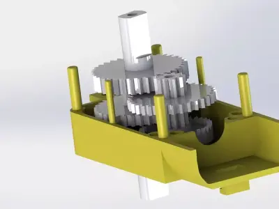 Fully functional DC motor 3D print model