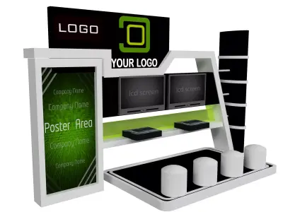Booth Exhibition Stand a443d 3D model