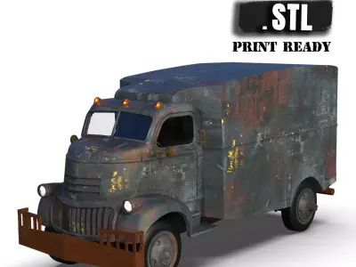 Printable Body Truck 41 46 Coe Jeepers Creepers STL file 3D print model
