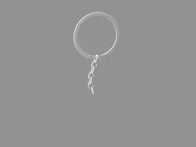 keychain white 3D model