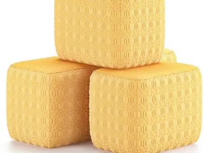 Roche Bobois Trilogie Ottoman Low-poly 3D model