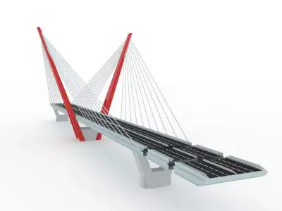 Third bridge Stylized low poly  Low-poly 3D model