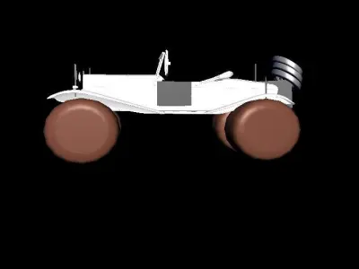 vintage car model Free 3D model