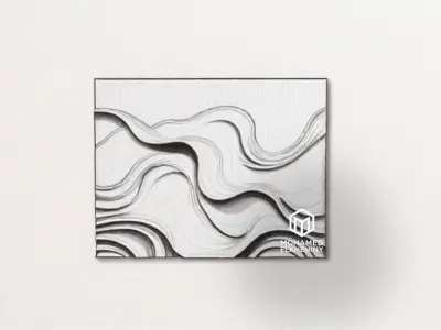 modern panel wall decor set wall relief mural CNC 74 3D model