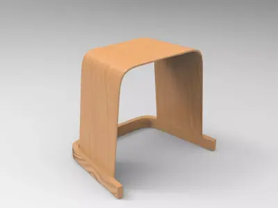 Zoe Stool Low-poly 3D model