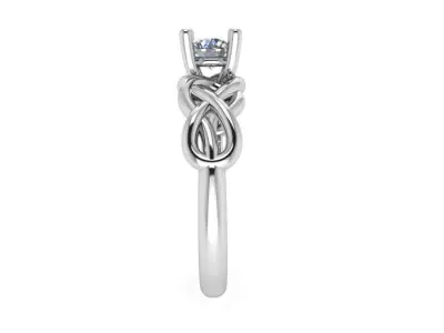 Round Diamond Twisted Ring 4027 3D print model