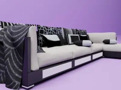 Modern Luxury Sofa 3D Model  3D model