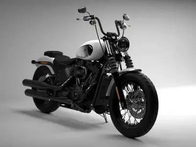 Harley Davidson Street Bob 2021 Stone Washed White Pearl  3D model