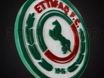 Ettifaq logo - Cinematic - 3D print 3D model