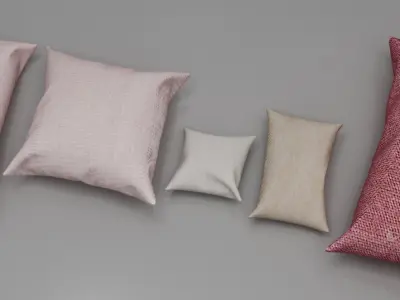 Colourful Pillows Free 3D model