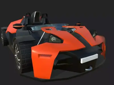 ktm low poly car Low-poly 3D model
