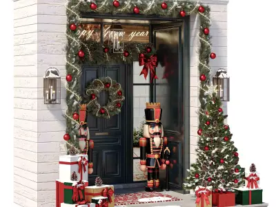 Christmas Entrance Decoration 01-holiday 3D model