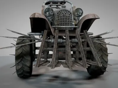 Apocalyptic War Cars v2 3D model
