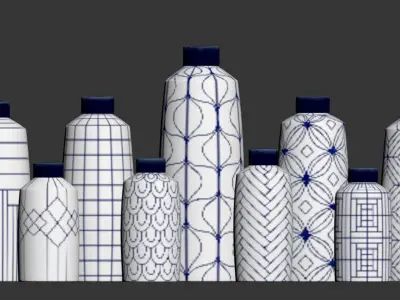 Straight Sided Ginger Jars by Rhian Malin Ceramics 3D model