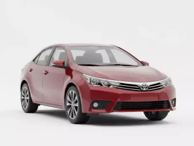 2010s Compact Sedan Low-poly 3D model