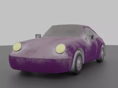 Low Poly Dirty Car PBR Low-poly 3D model