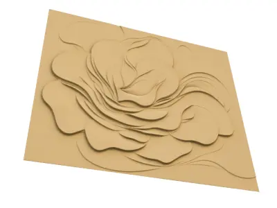 modern panel wall decor set wall relief mural CNC 108 3D model