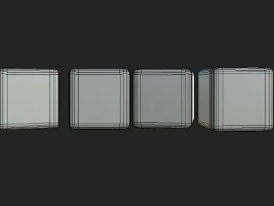 Cute Alphabet Cubes Low-poly 3D model