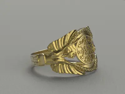 King Solomon Ring 3D print model
