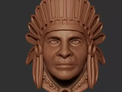 Red Indian Ring 3D print model