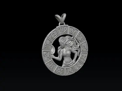 Zodiac Horoscope Pendants  v2 Set Pack Collection 3D print model