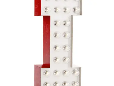 Letters with lights  3D model