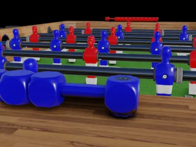 FoosBall Table - Asset Low-poly 3D model