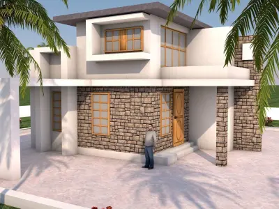 Cood Tiny Modern House  3D model