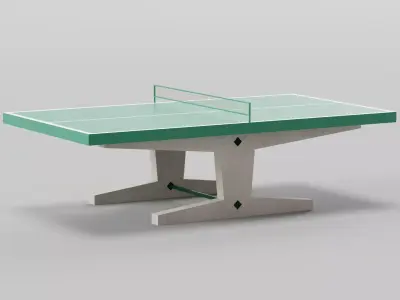 Ping-Pong Table Low-poly 3D model