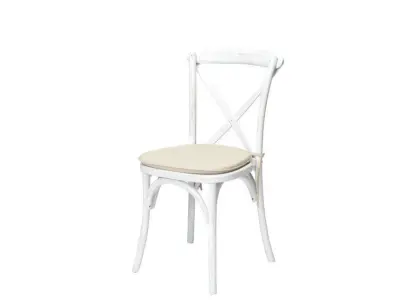 Cross Back Stacking Side Chair - 3 Finish 3D model