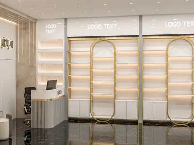 cosmetics shop design 3D model