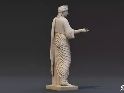 Hera Statue Low-poly 3D model
