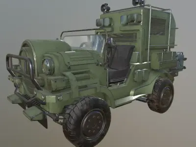 Jeep SUV army 3D model