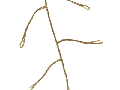 Pottery Barn curtain rain string lights 3D model