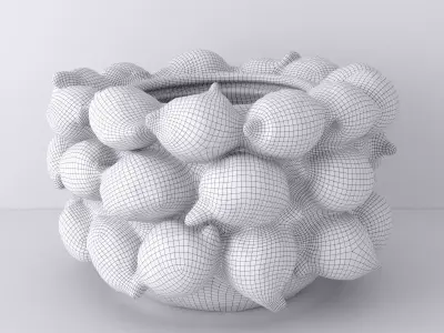 Ceramic Lemon Planter 3D model