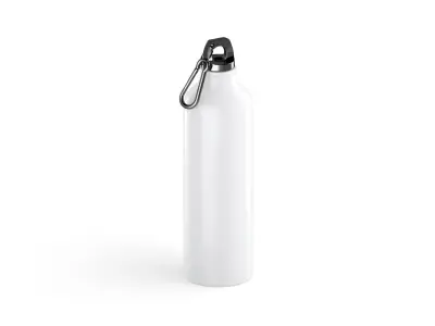 Aluminum Sport Bottle - metal water botle with carabiner Low-poly 3D model