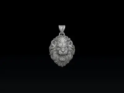 Lion Pendant 3D print model
