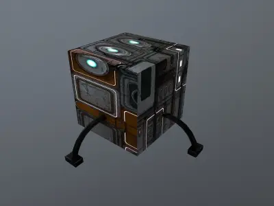 Sci-Fi  Energy Cube Free low-poly 3D model