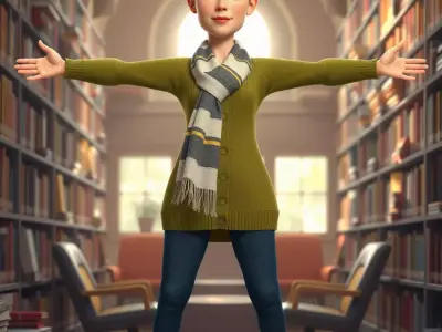 Librarian Character Style model pack Low-poly 3D model