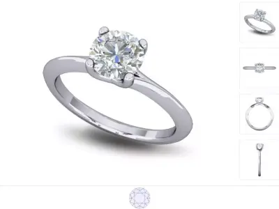 Women ring 3dm stl render detail 3D print model 6