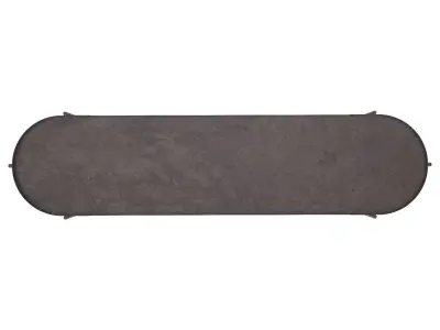 Cassio Console Black Steel 3D model