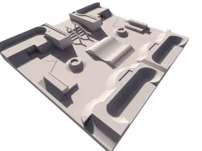 Skatepark-Skate Park PACK 3D model