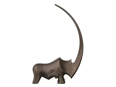 Rhino Statue 3D model