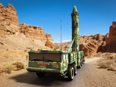 df-21c The dong feng 21 c medium-range ballistic missile 3D model